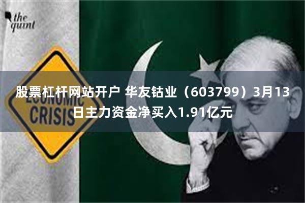 股票杠杆网站开户 华友钴业（603799）3月13日主力资金净买入1.91亿元