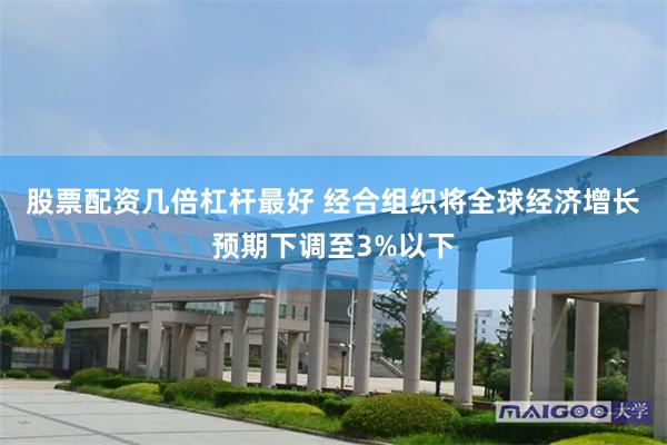 股票配资几倍杠杆最好 经合组织将全球经济增长预期下调至3%以下
