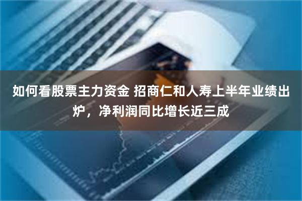 如何看股票主力资金 招商仁和人寿上半年业绩出炉,净利润同比增长近三成