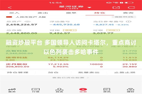 融资炒股平台 多国领导人访问卡塔尔，重点商讨以色列袭击多哈事件