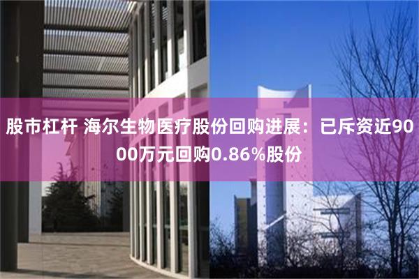 股市杠杆 海尔生物医疗股份回购进展：已斥资近9000万元回购0.86%股份