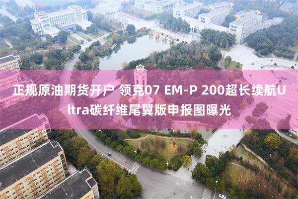 正规原油期货开户 领克07 EM-P 200超长续航Ultra碳纤维尾翼版申报图曝光
