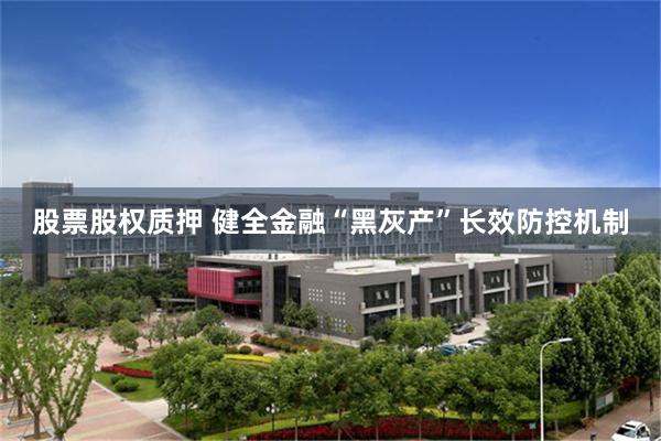 股票股权质押 健全金融“黑灰产”长效防控机制