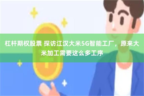 杠杆期权股票 探访江汉大米5G智能工厂，原来大米加工需要这么多工序