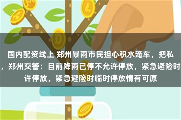 国内配资线上 郑州暴雨市民担心积水淹车，把私家车停在高架桥上，郑州交警：目前降雨已停不允许停放，紧急避险时临时停放情有可原
