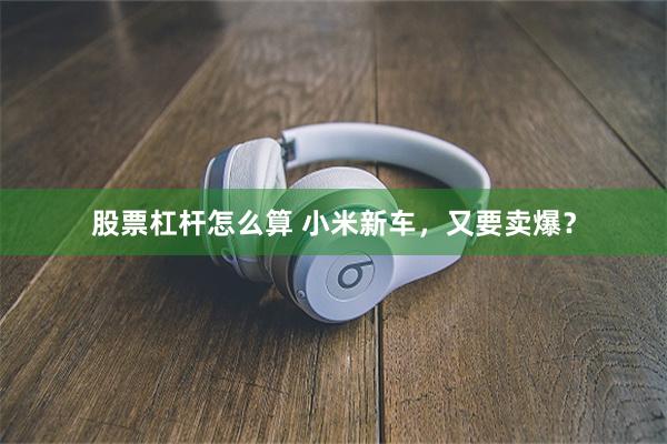 股票杠杆怎么算 小米新车，又要卖爆？