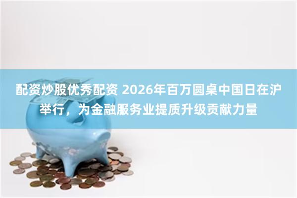 配资炒股优秀配资 2026年百万圆桌中国日在沪举行，为金融服务业提质升级贡献力量