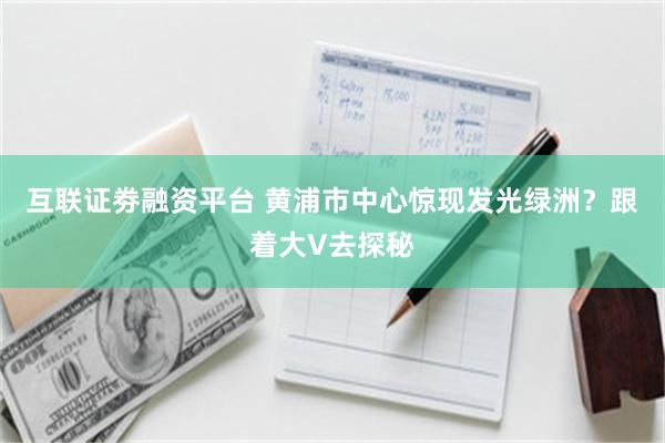 互联证劵融资平台 黄浦市中心惊现发光绿洲？跟着大V去探秘